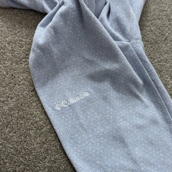 Columbia baby blue white thin fleece pullover women's size Large - Picture 3 of 8